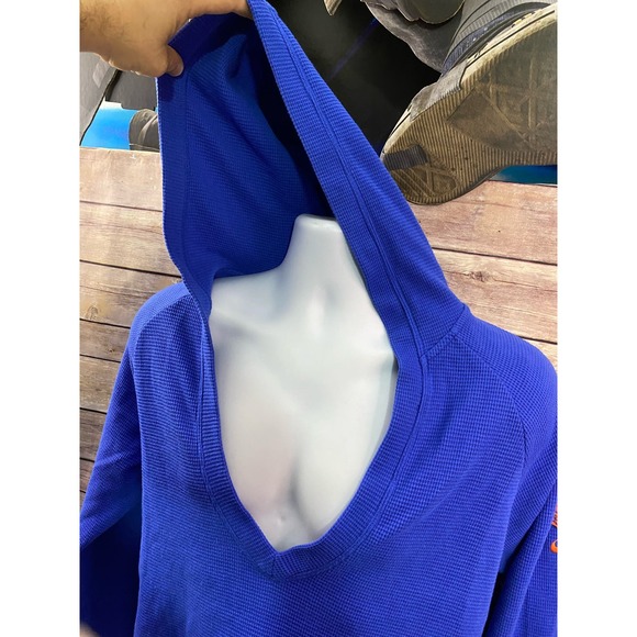Vintage Nike Team Florida Gators Womens Size XL V-Neck Thermal Hoodie Blue - Picture 11 of 12
